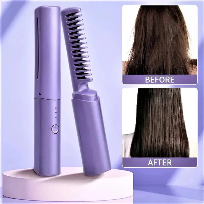 2 in 1 Mini Wireless Straightener